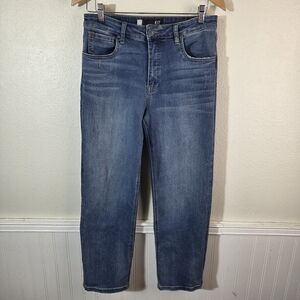 Kut From The Kloth Elizabeth High Rise Fab Ab Crop Straight Jeans 8